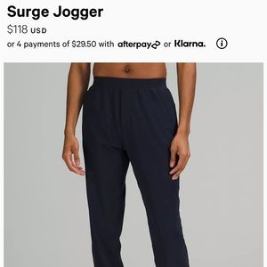 Lululemon combo surge jogger and Bowline shorts + surprise!